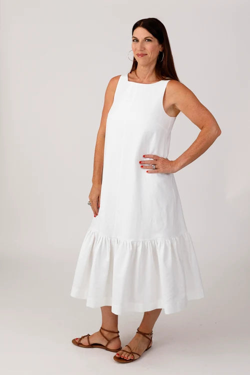 Sewing Kit - Noe Top & Dress in Riviera Landscape Summer Linen