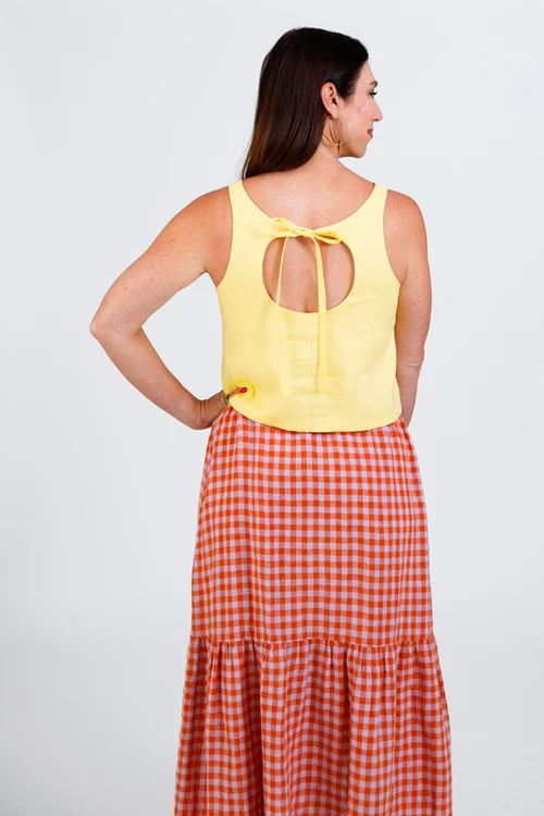 Sewing Kit - Noe Top & Dress in Riviera Landscape Summer Linen