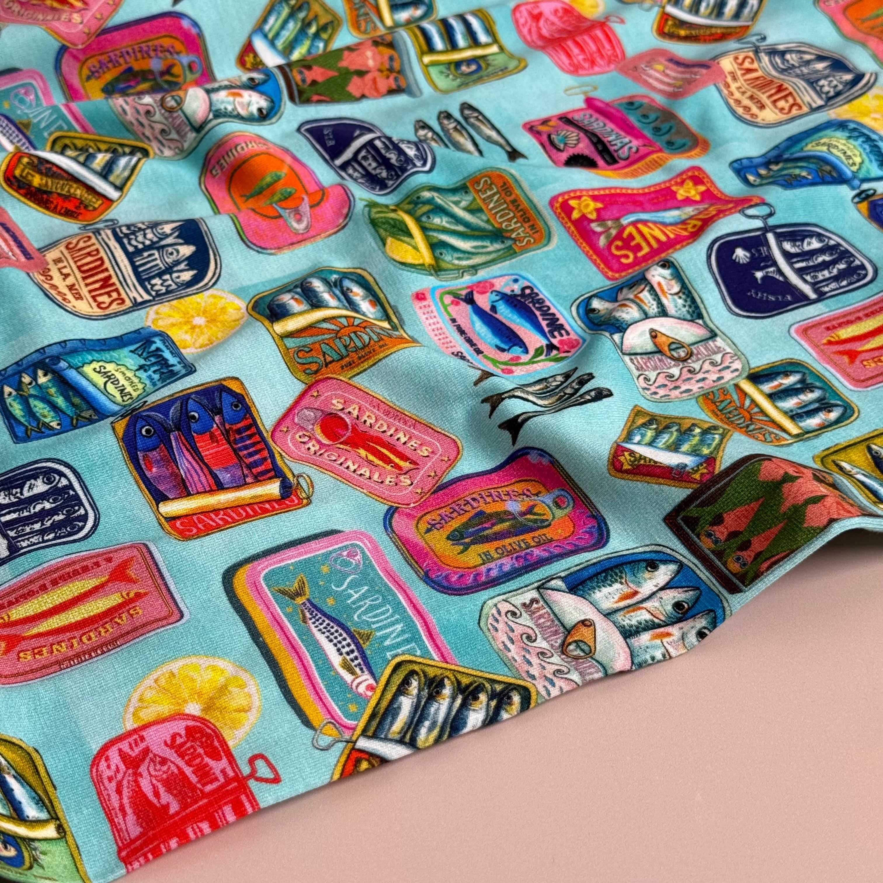 Sardine Turquoise Cotton Jersey Fabric