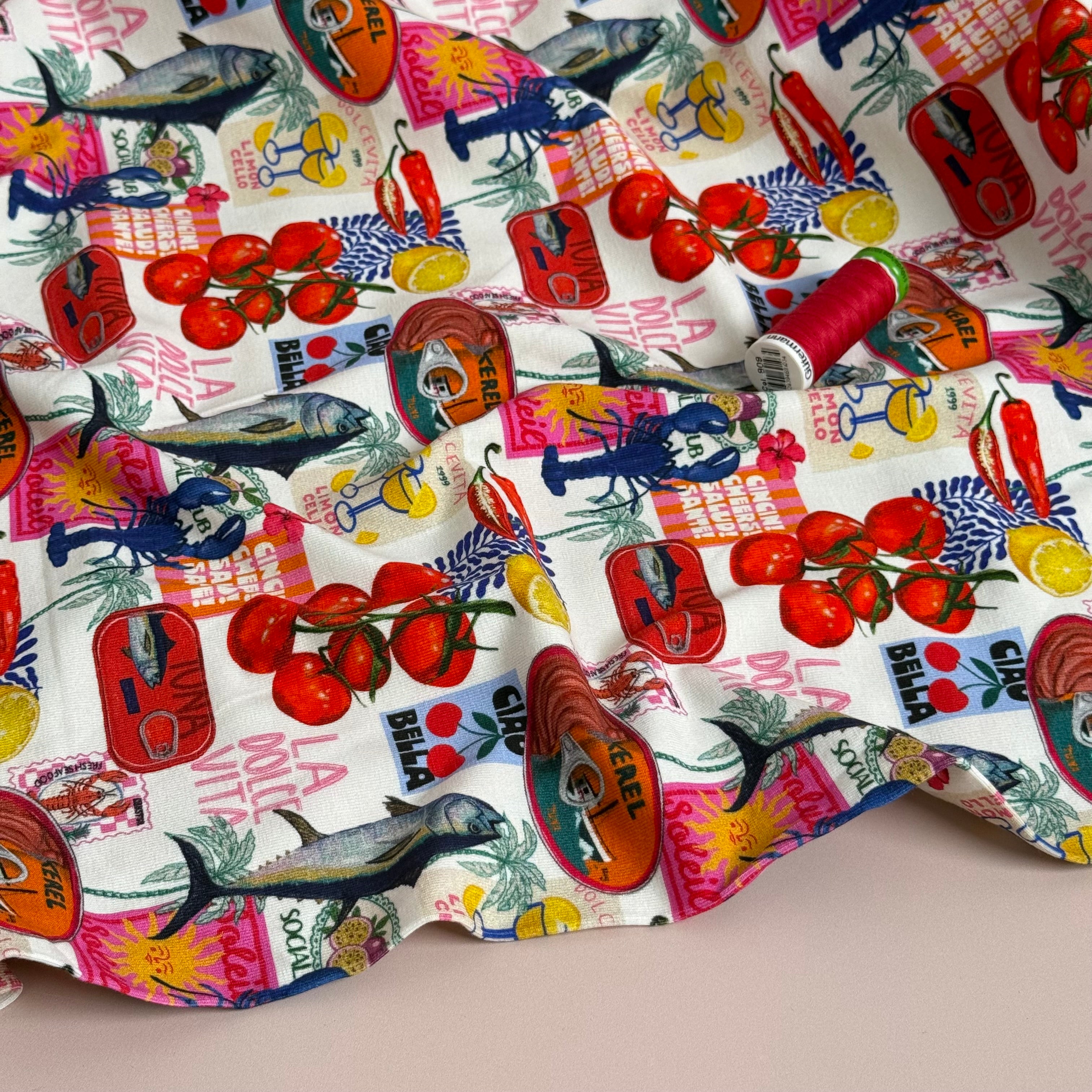 Sorento Tomatos Cotton Jersey Fabric