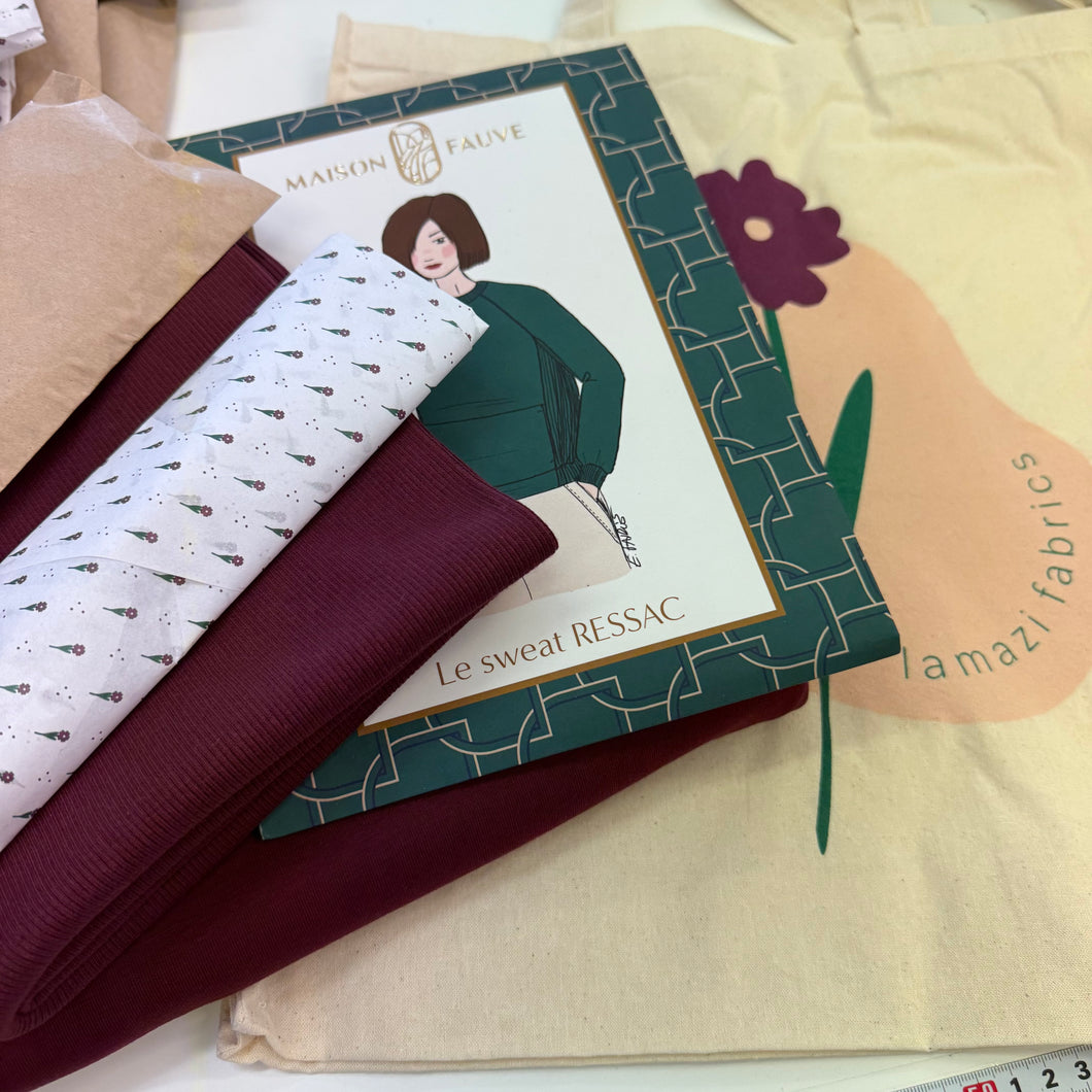 Sewing Kit - RESSAC Sweater WITH pattern - Multiple Colour & Print Options