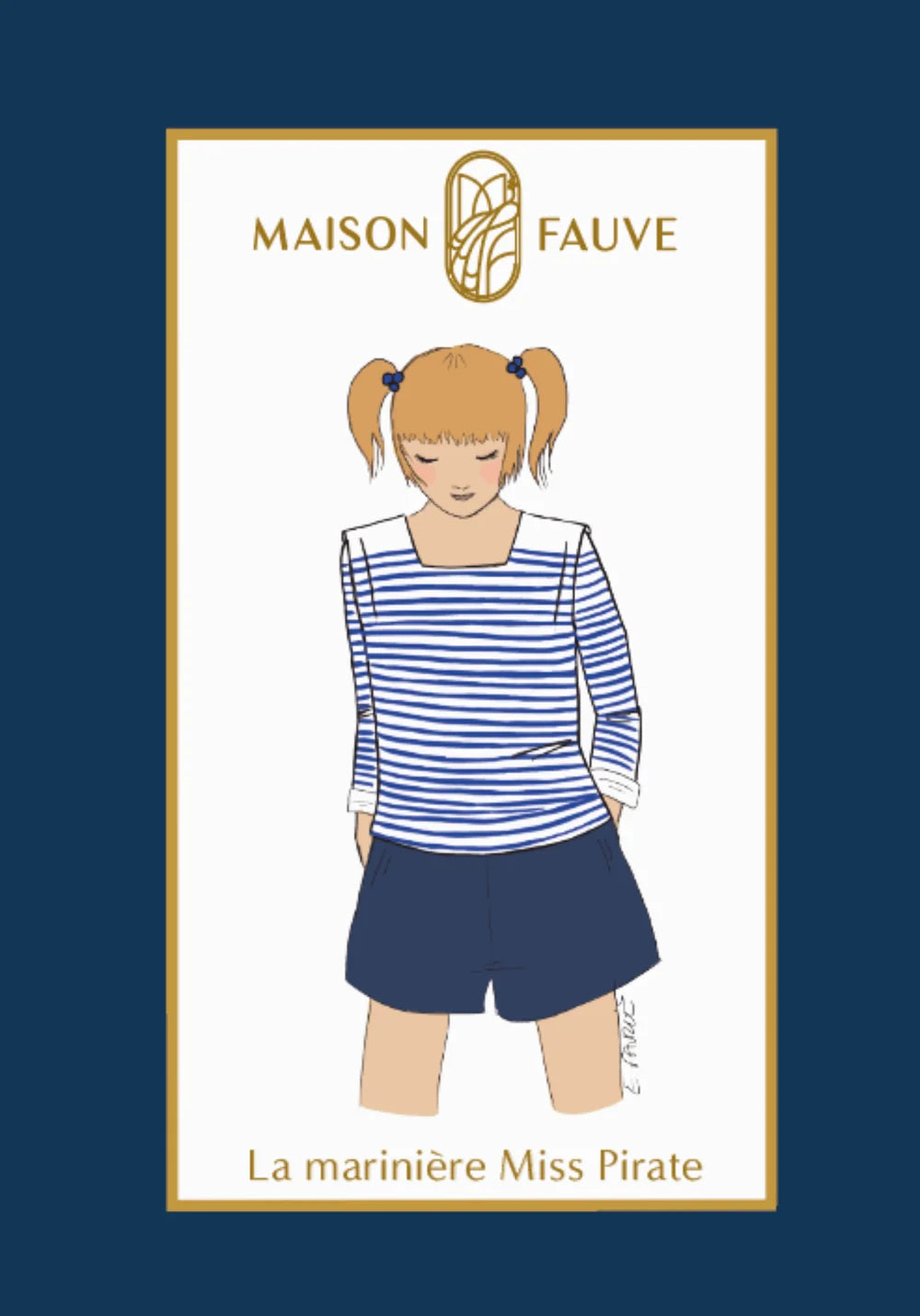 Maison Fauve - MISS PIRATE Breton Top Sewing Paper Pattern (age 4-14)