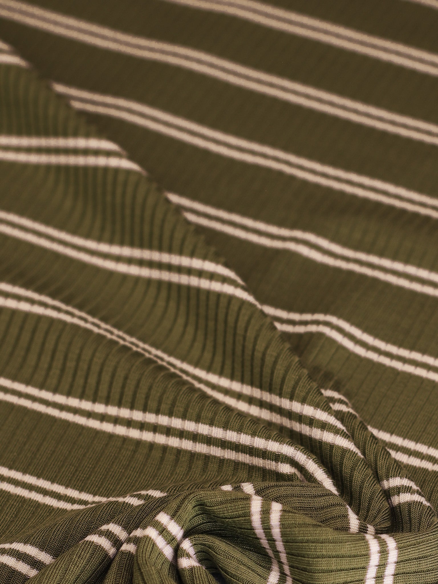 Meet MILK - Derby Slim Stripe Ribbed Jersey in Juniper with TENCEL™ Modal Fibres