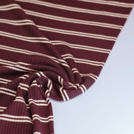 Meet MILK - Derby Slim Stripe Ribbed Jersey in Pinot with TENCEL™ Modal Fibres