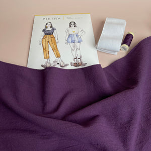 Sewing Kit - Closet Core Pietra Trousers and Shorts in Purple Vintage Cotton