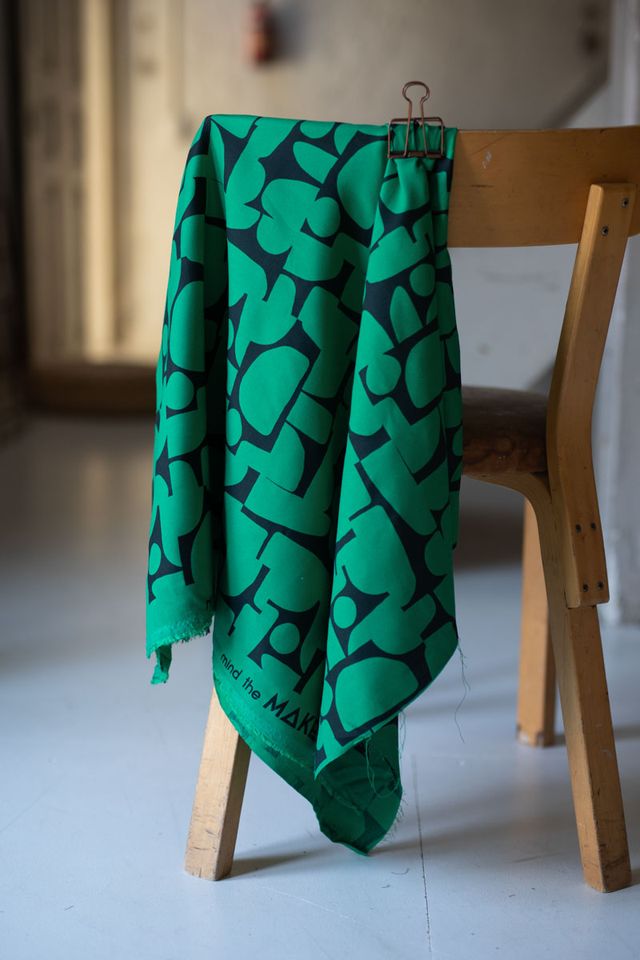 Mind The MAKER - Shady Shapes Green ECOVERO™ Viscose Leia Crepe