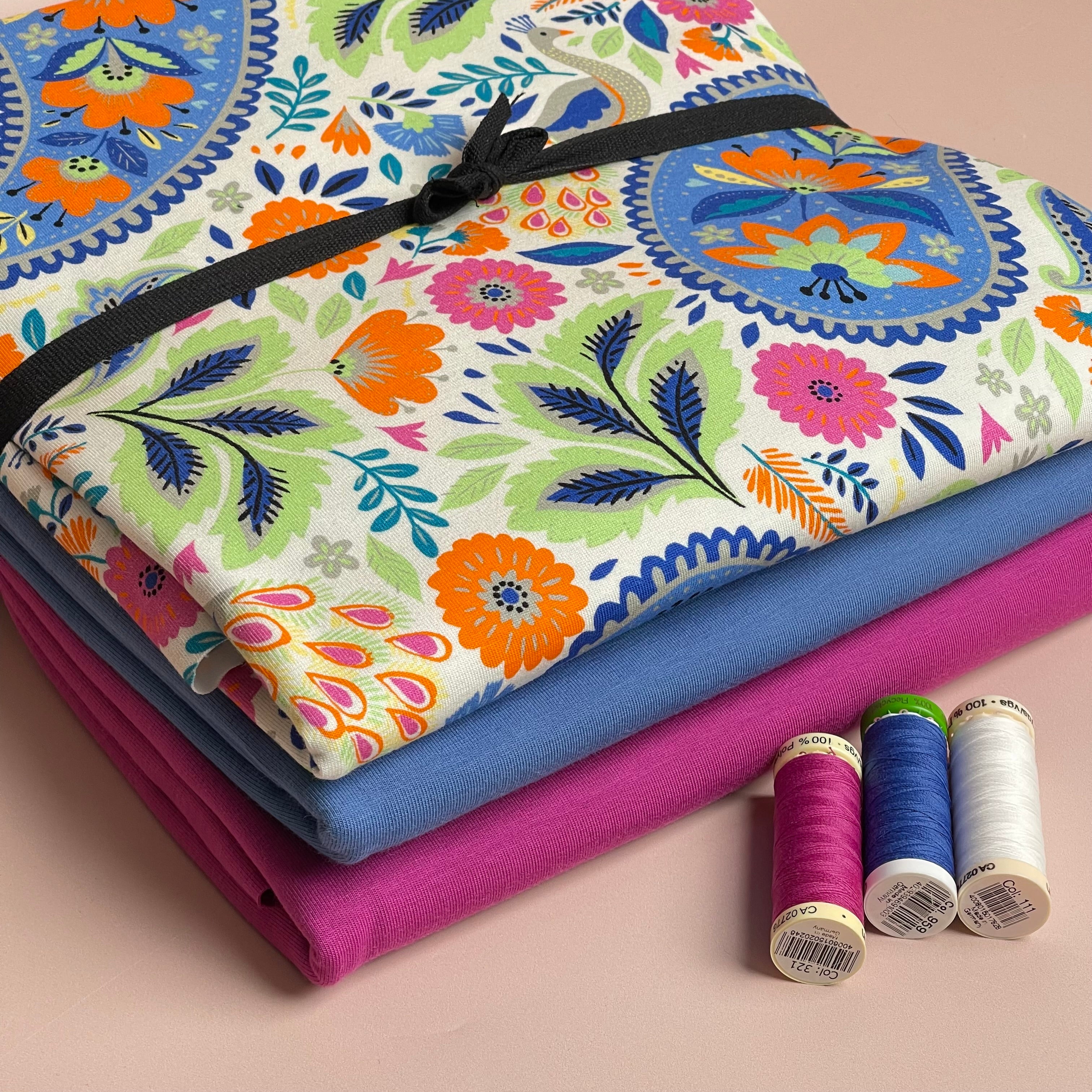 Make an Outfit Colour Bundle - Spring Garden Cotton Jersey Fabrics