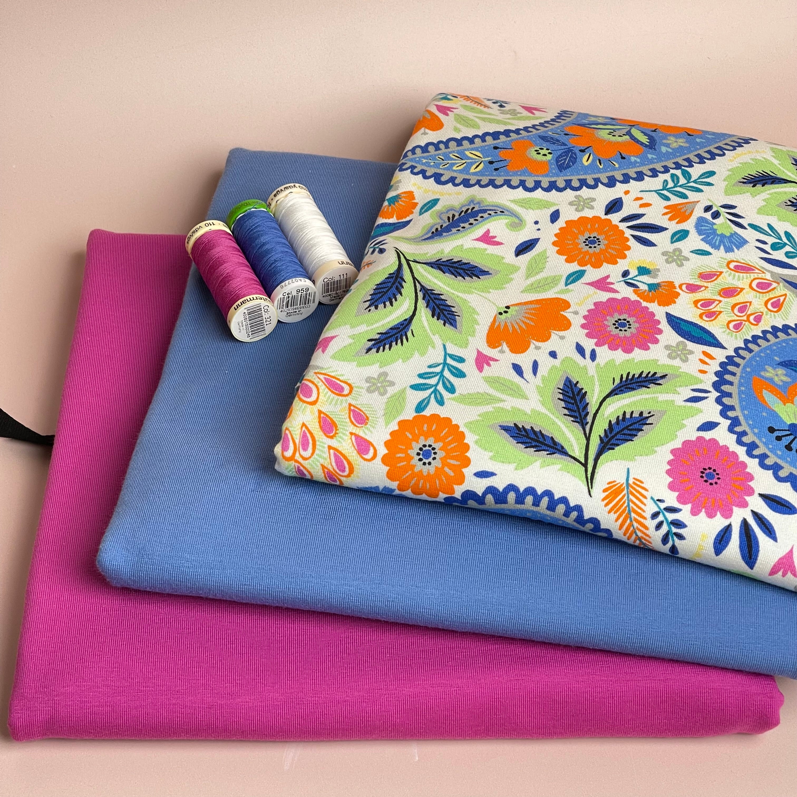 Make an Outfit Colour Bundle - Spring Garden Cotton Jersey Fabrics