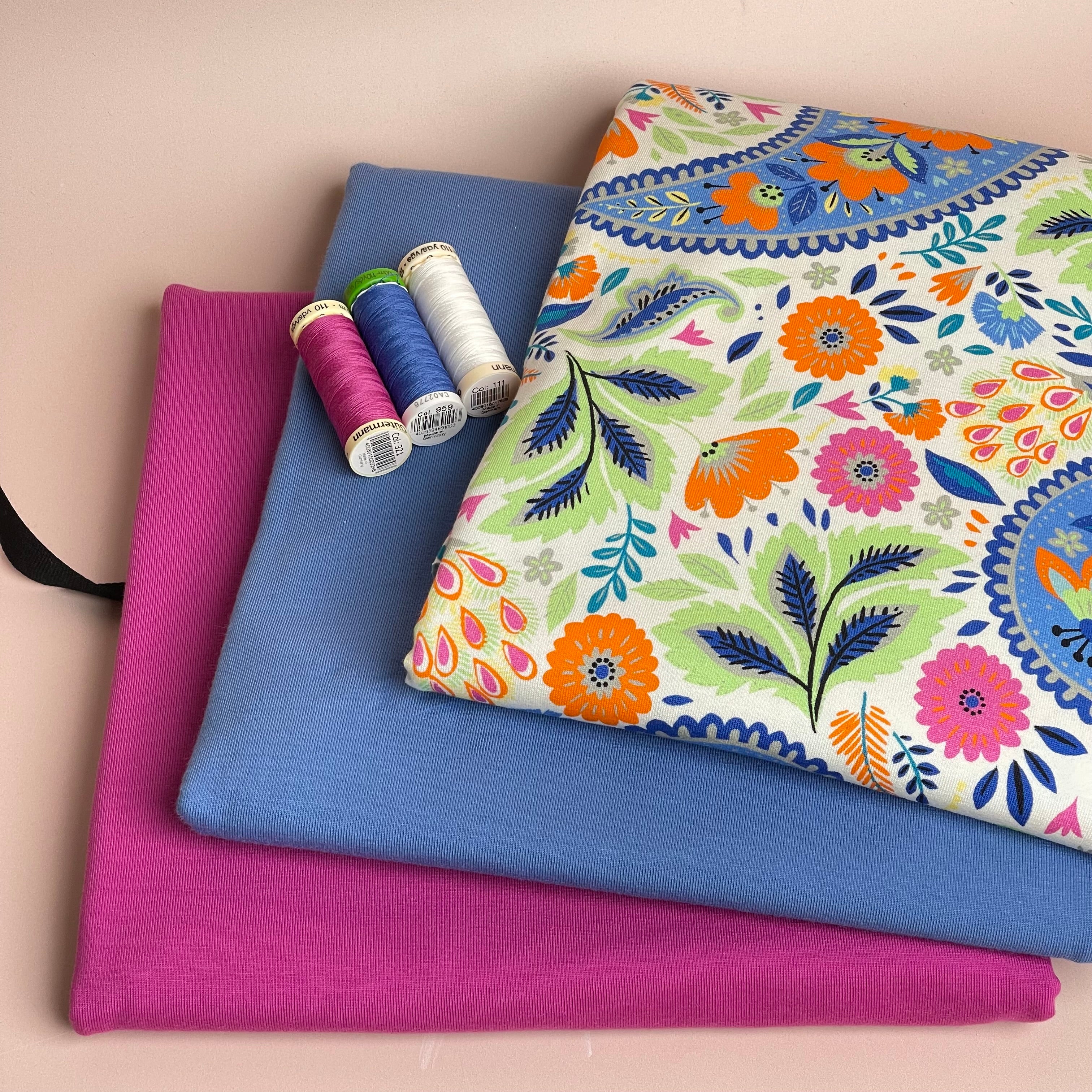 Make an Outfit Colour Bundle - Spring Garden Cotton Jersey Fabrics