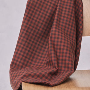 Mind the Maker - Organic Cotton Oxford Gingham - Umber / Sienna