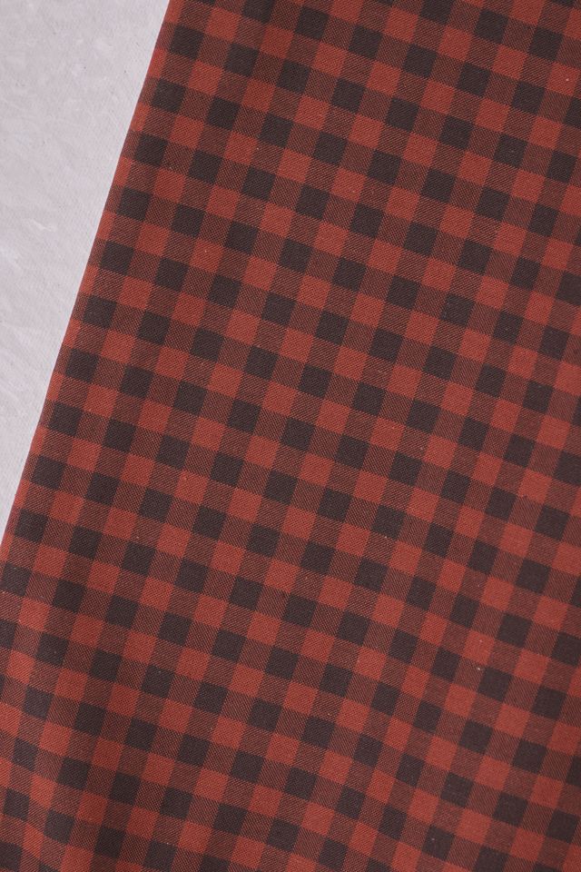 Mind the Maker - Organic Cotton Oxford Gingham - Umber / Sienna