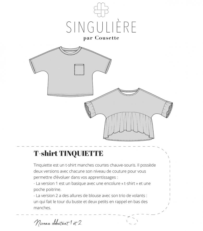 Cousette - Tinquiette T-Shirt Sewing Pattern