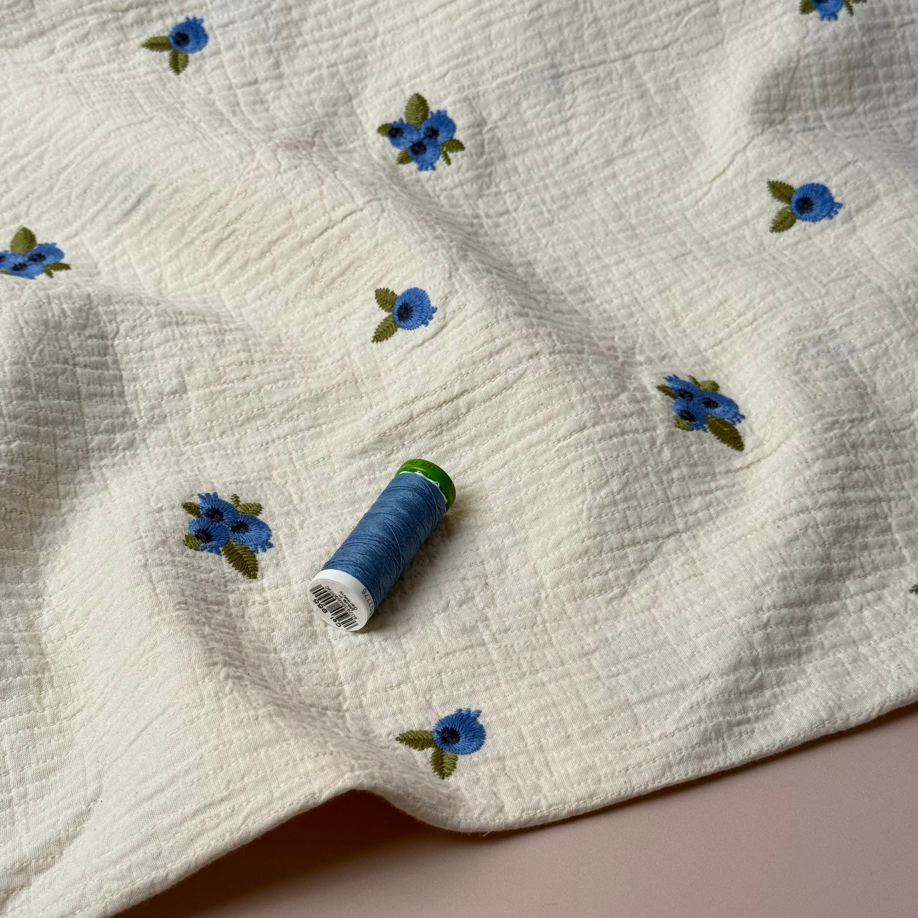 Berries Cotton Jacquard Double Gauze Fabric