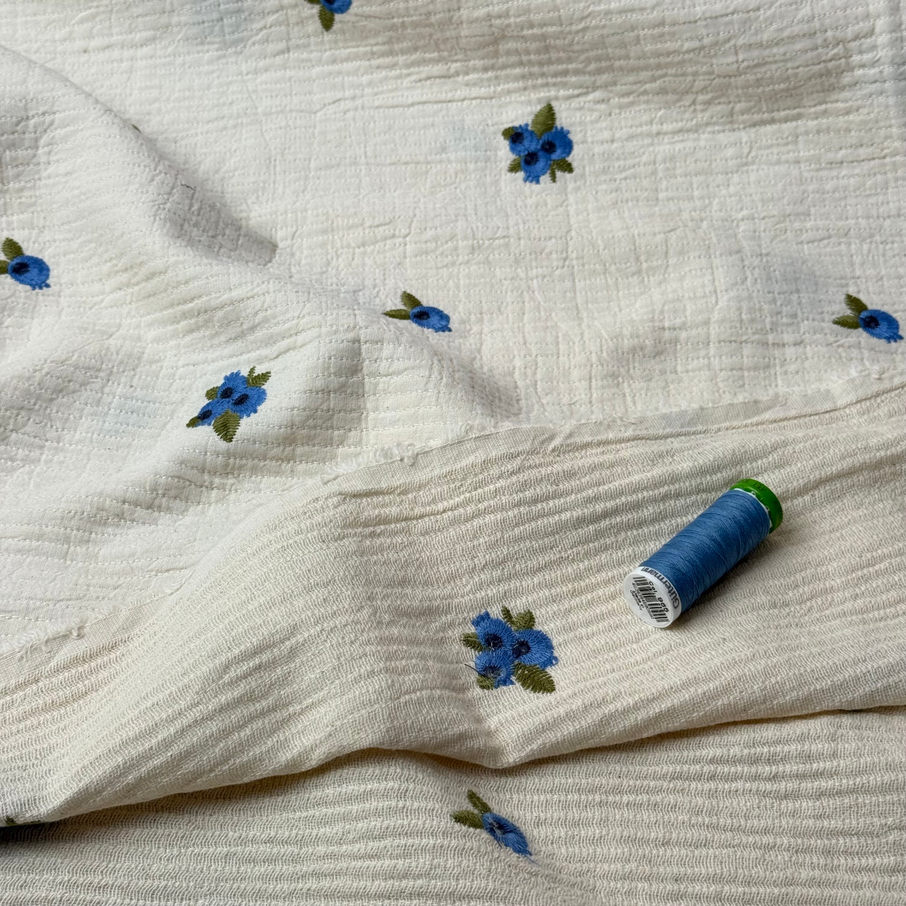 Berries Cotton Jacquard Double Gauze Fabric
