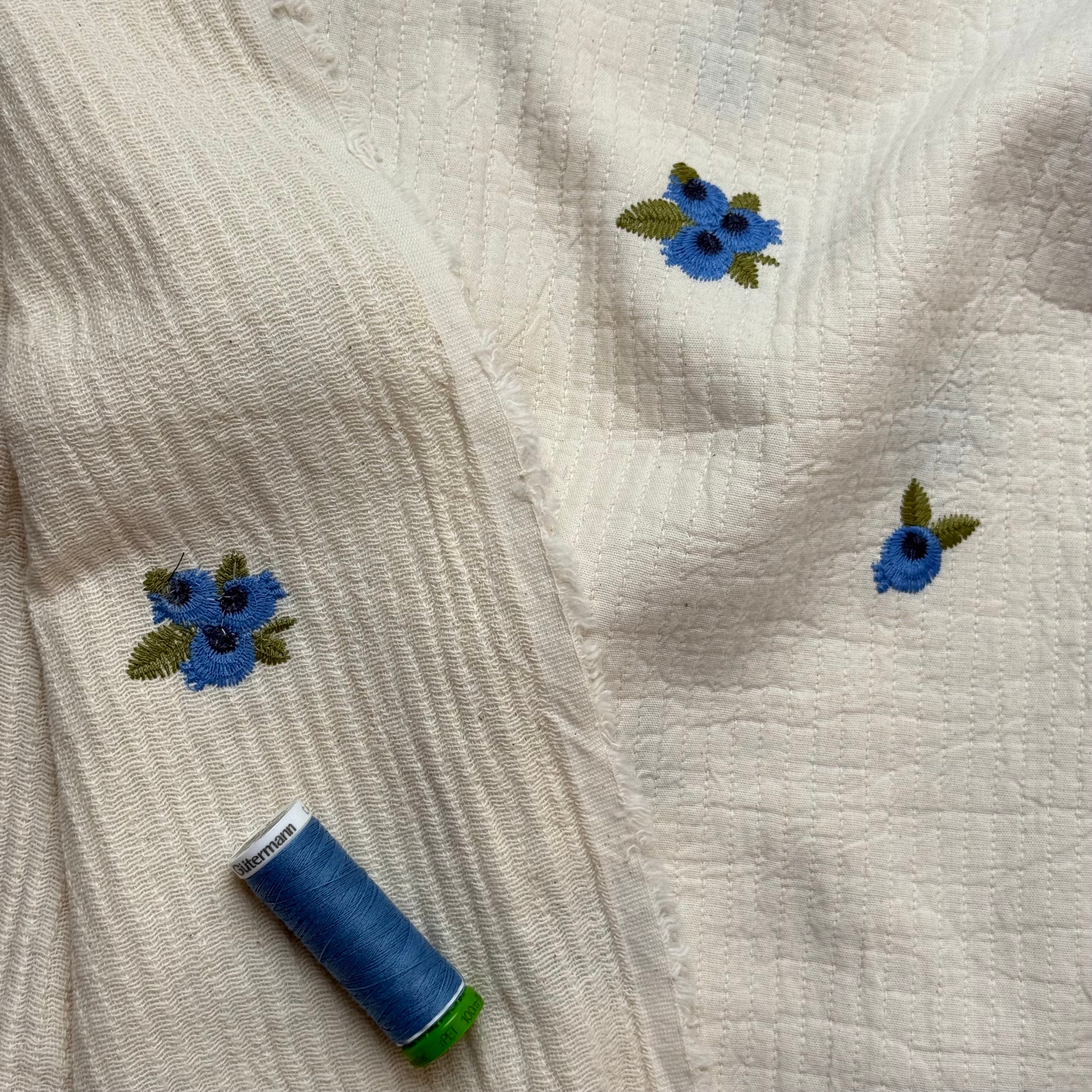 Berries Cotton Jacquard Double Gauze Fabric