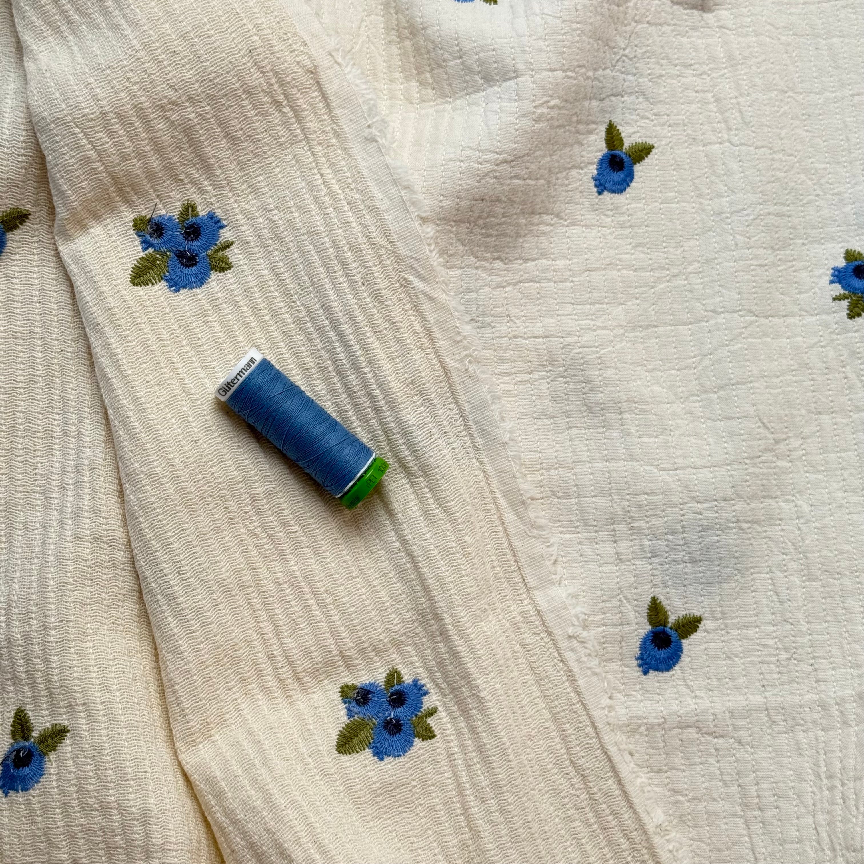 Berries Cotton Jacquard Double Gauze Fabric
