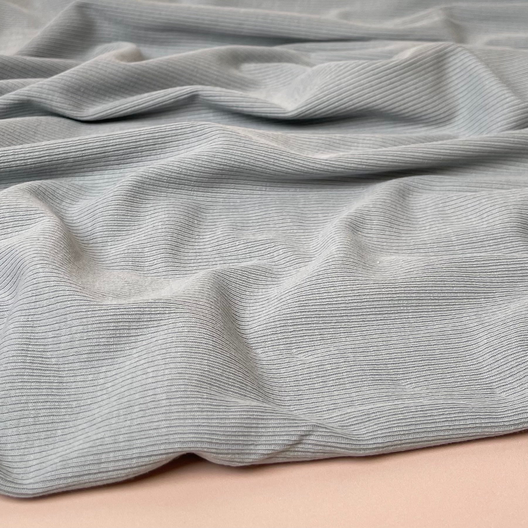 Cosy Cotton Ribbed Jersey - Sky Blue