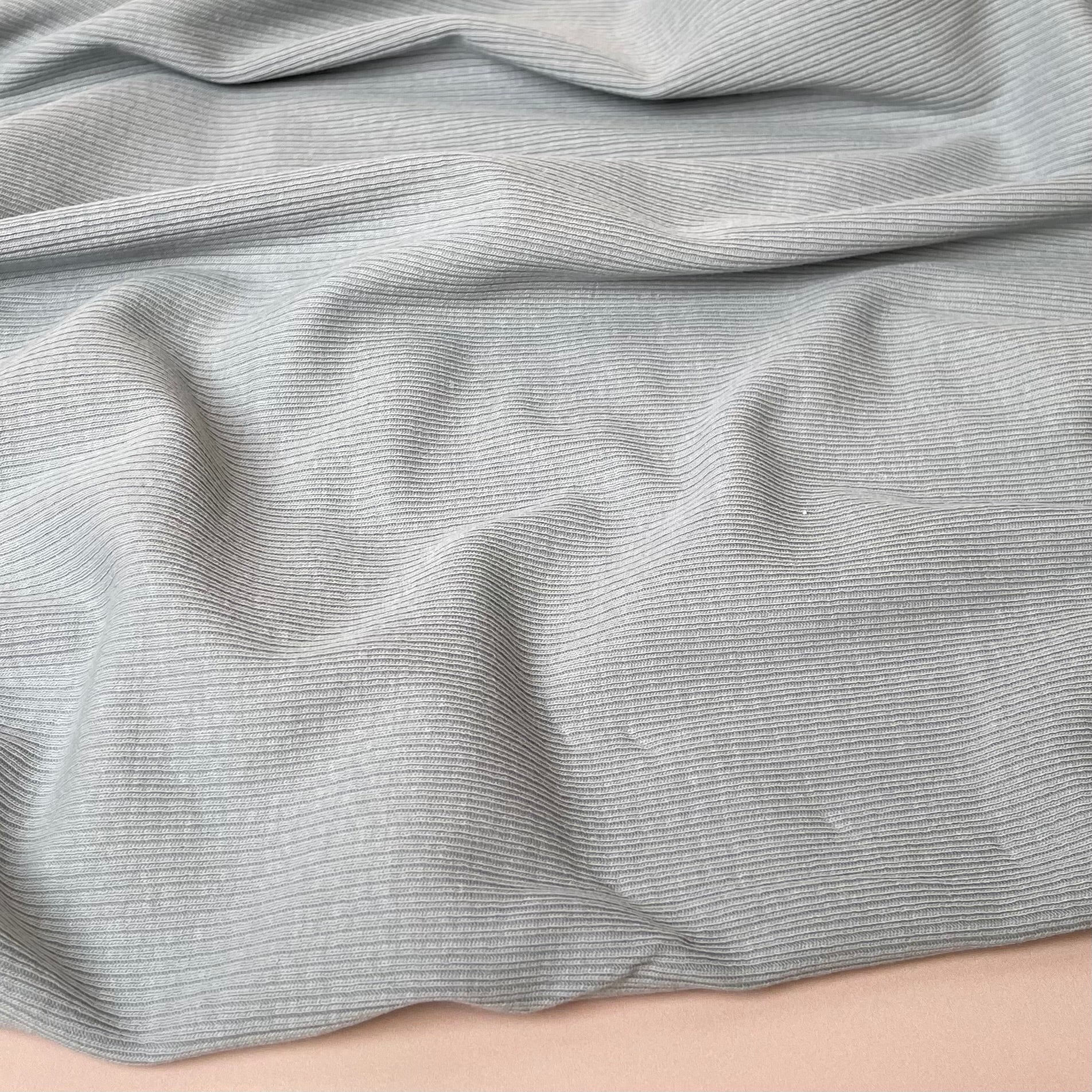 Cosy Cotton Ribbed Jersey - Sky Blue