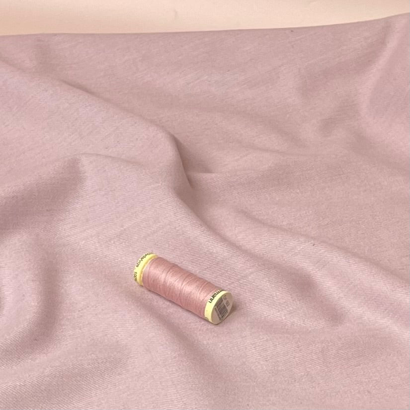 Deadstock Wool Flannel Suiting Fabric in Pink