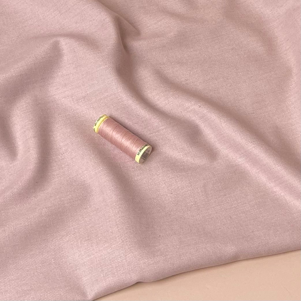Deadstock Wool Flannel Suiting Fabric in Pink
