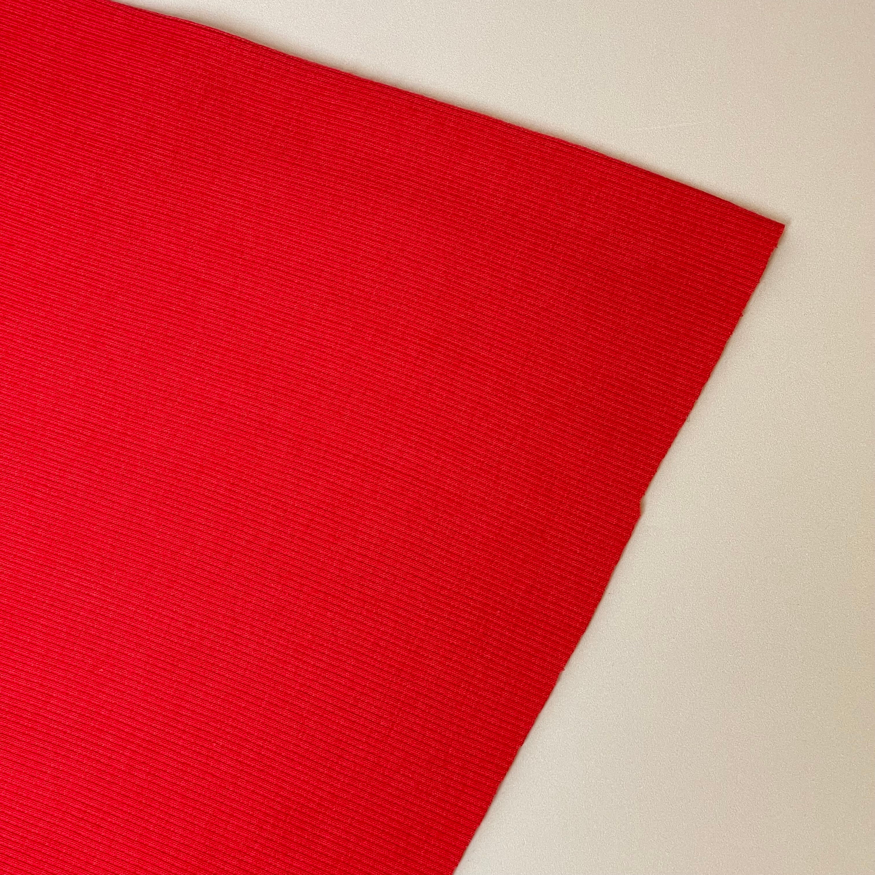 Tomato Red 2x2 Tubular Rib Knit