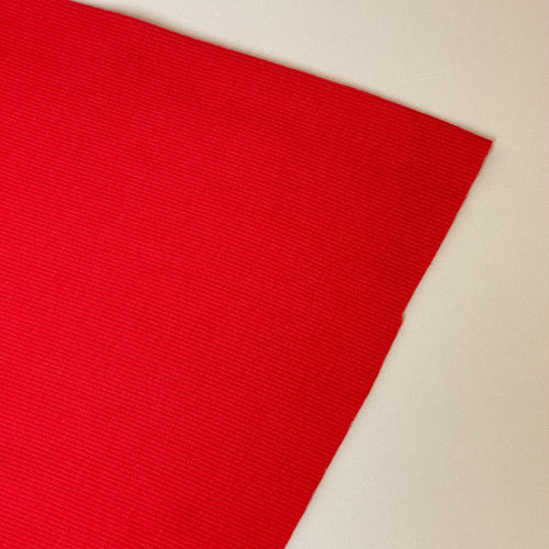 Tomato Red 2x2 Tubular Rib Knit