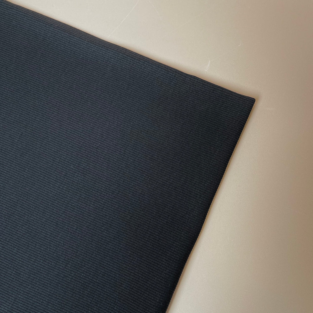 Black Organic Ribbed Tubular Cuff Ribbing – Lamazi Fabrics