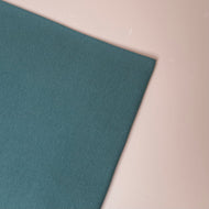 Teal Organic Ribbed Tubular Cuff Ribbing