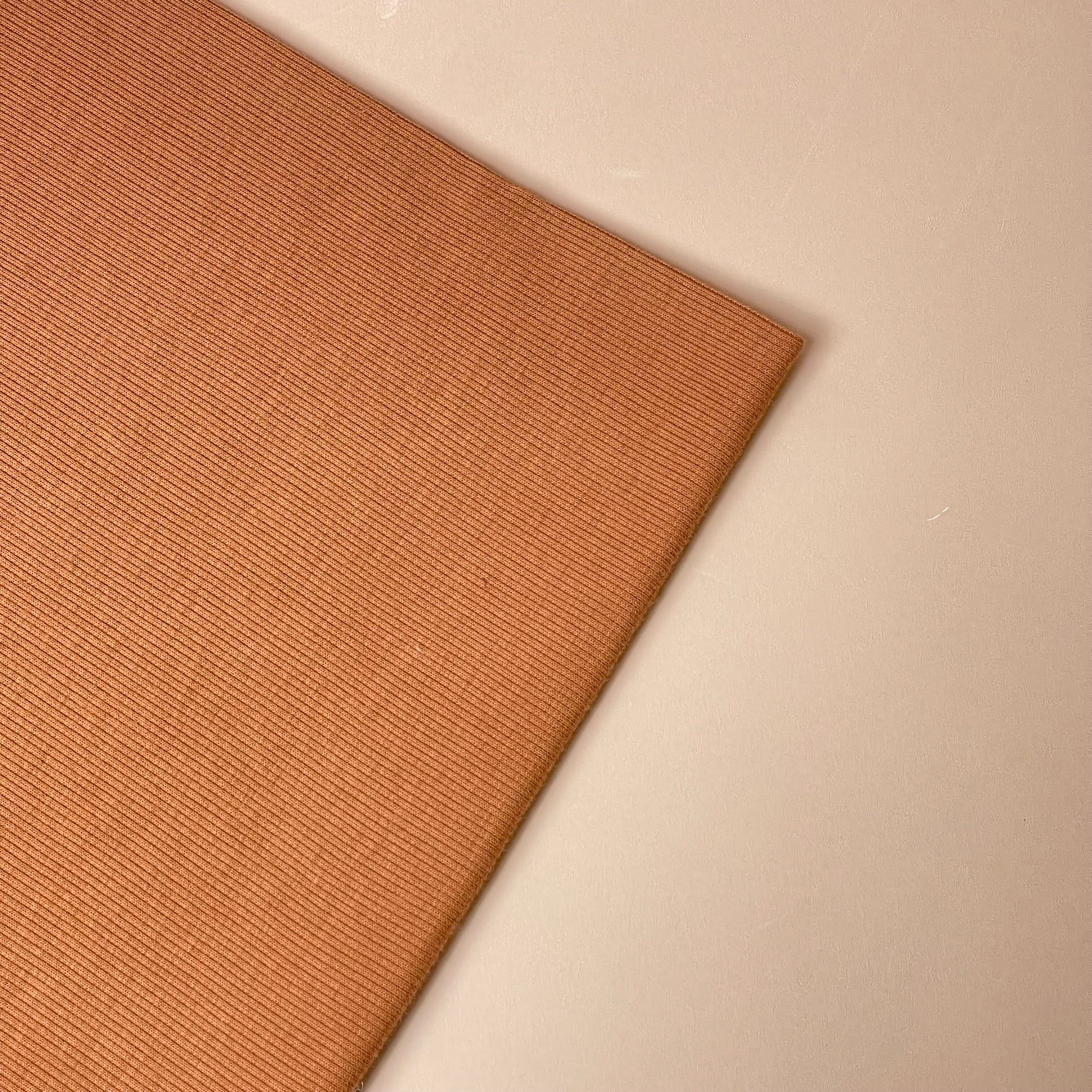 Mocha 2x2 Tubular Rib Knit