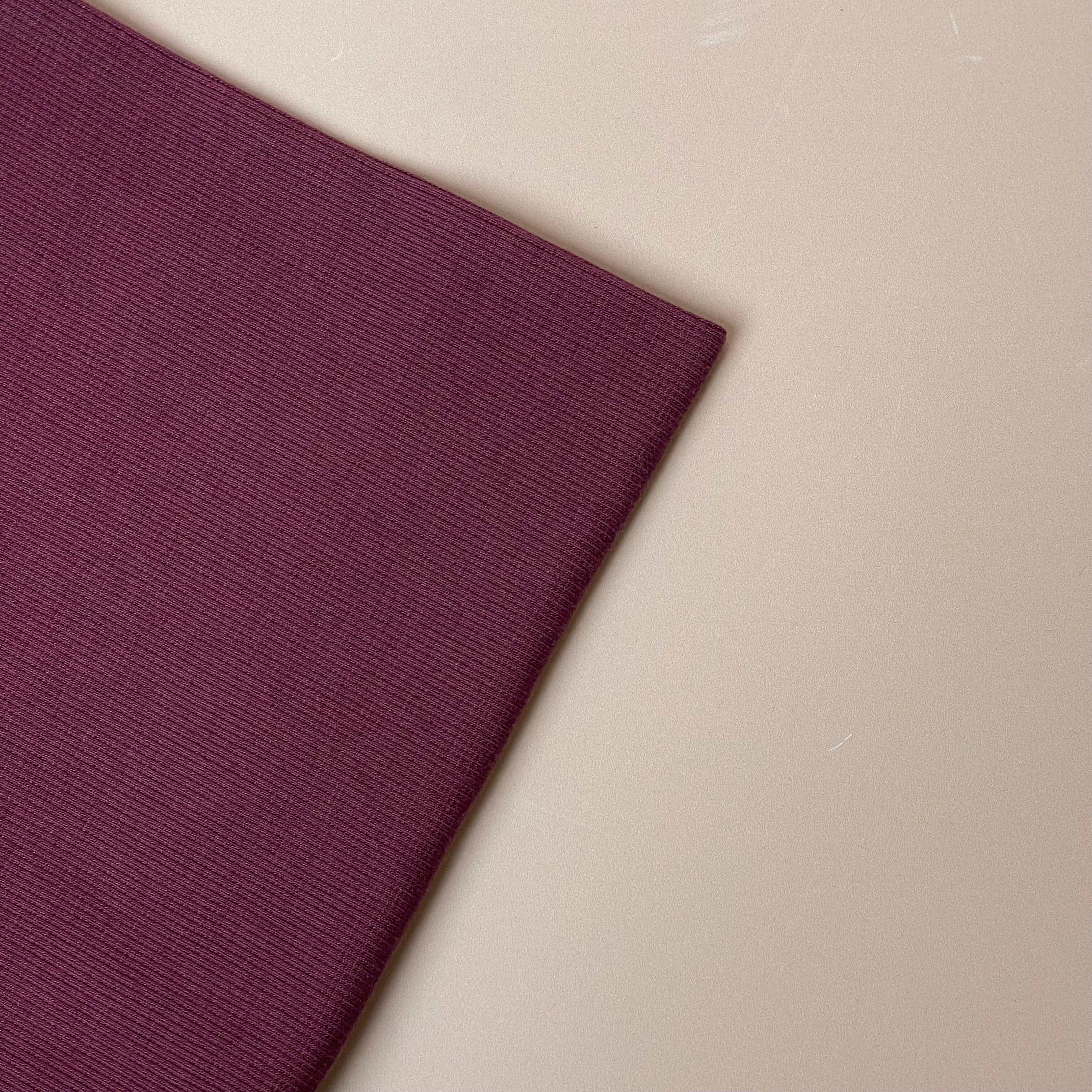 Mauve Wine 2x2 Tubular Rib Knit