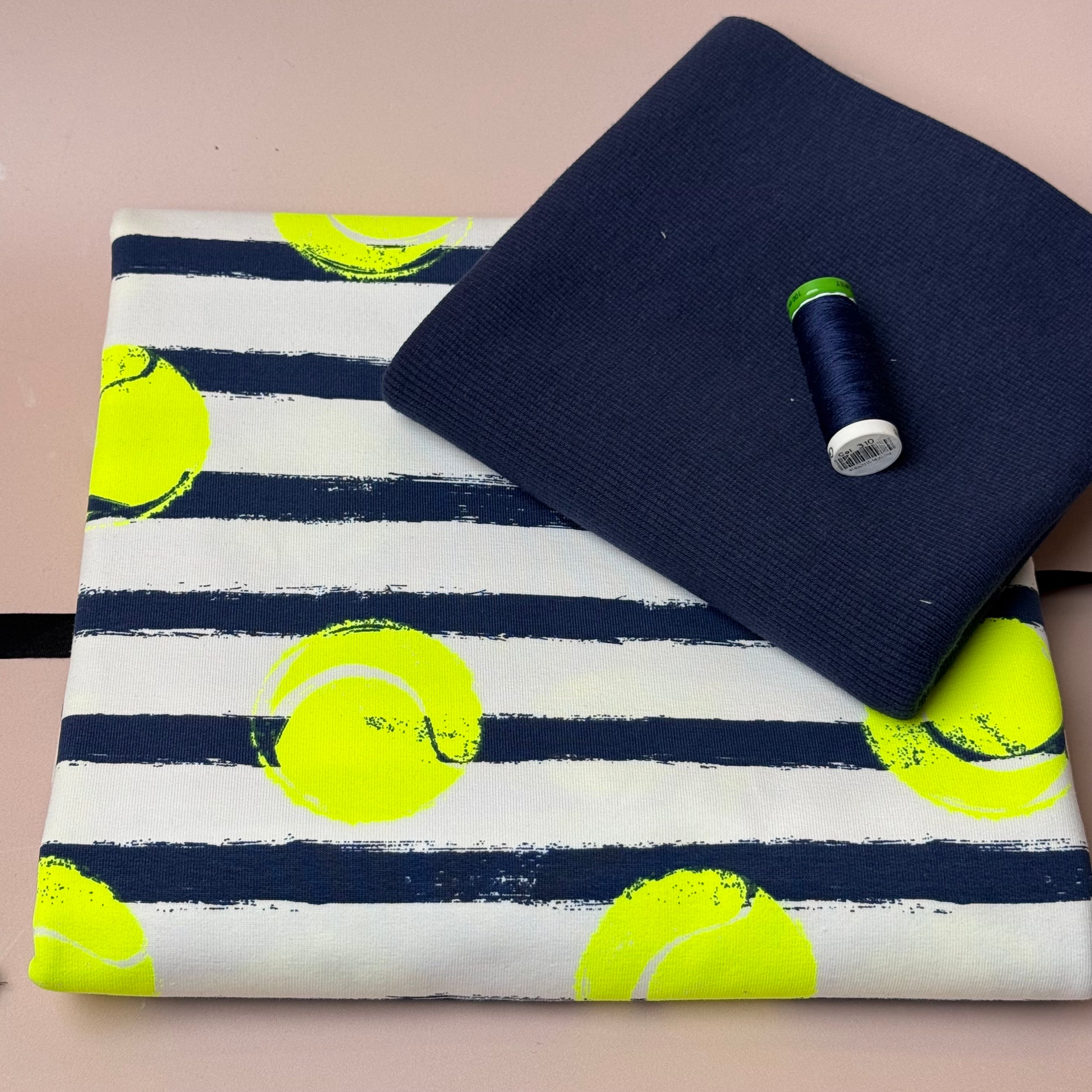 Colour Bundles - Neon Tennis Balls Cotton French Terry & Ribbing