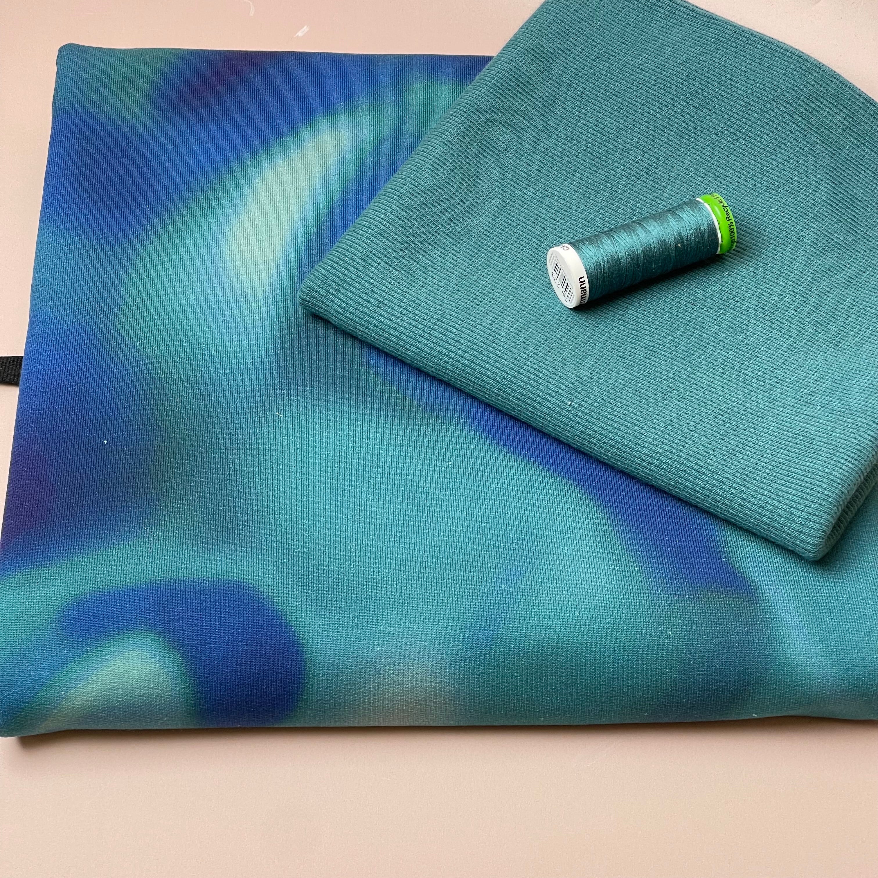 Colour Bundles - Ocean Waves Cotton French Terry & Ribbing