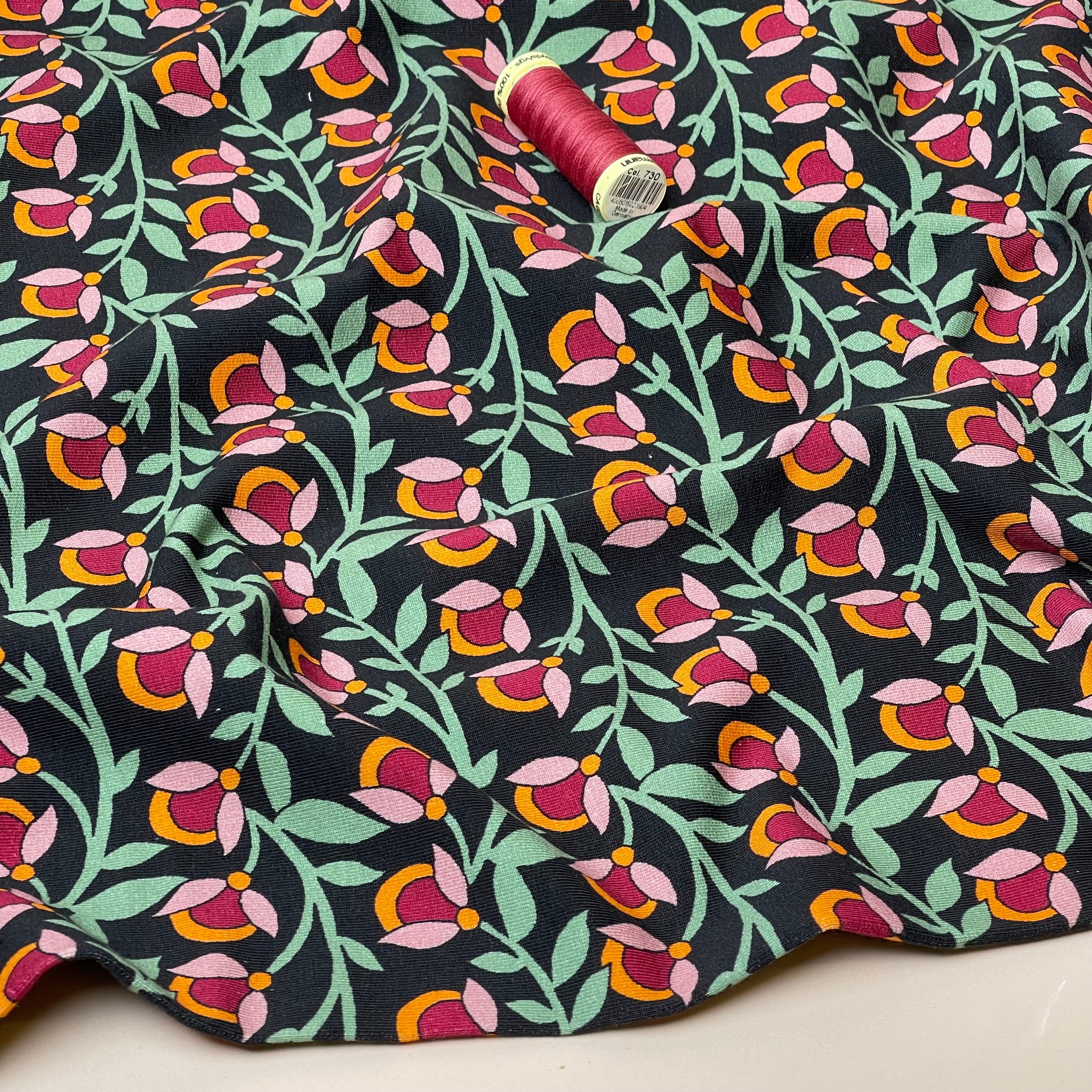 Colour Bundles - Flower Chain Cotton French Terry & Ribbing