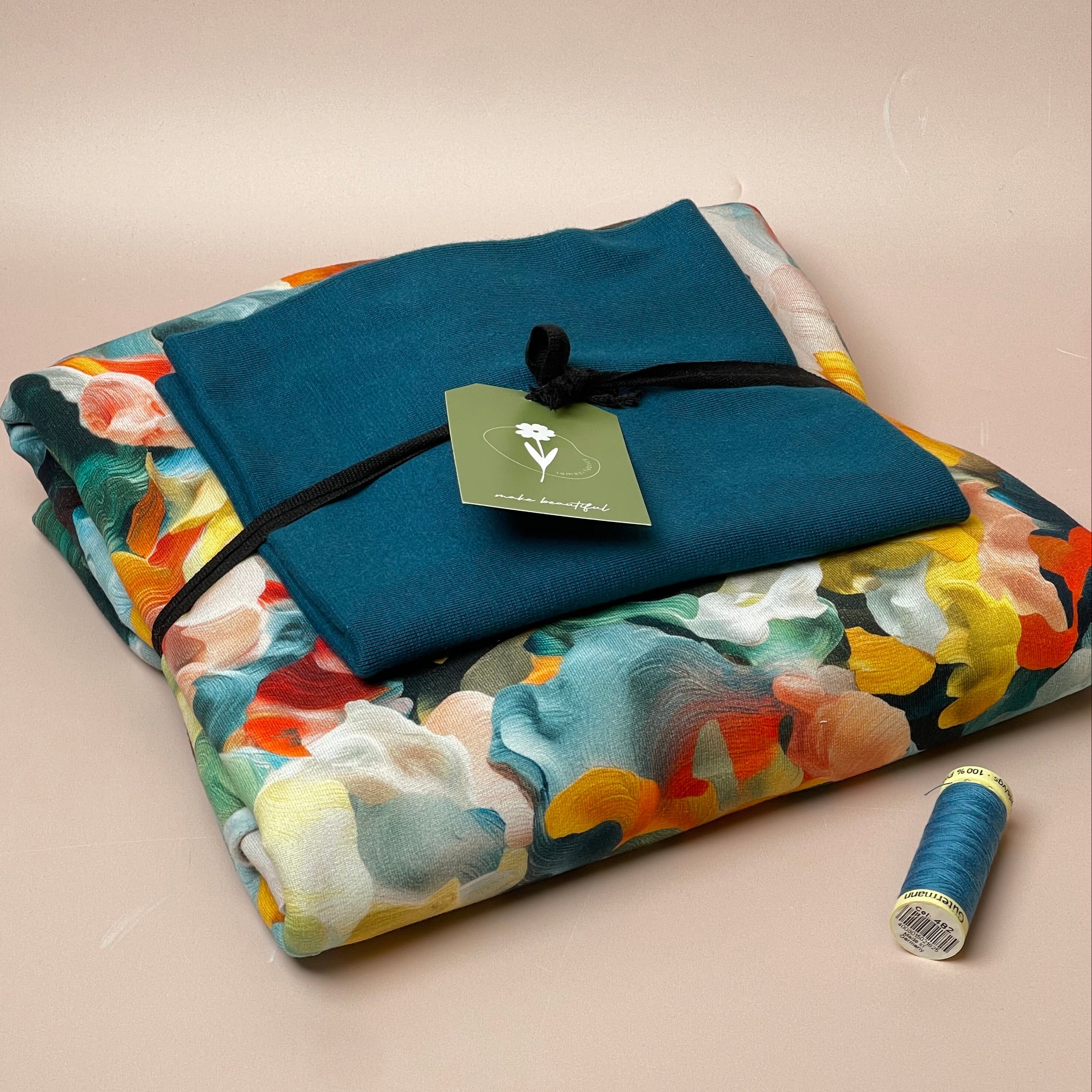 Colour Bundles - Paint Palette Cotton Sweatshirting & Ribbing