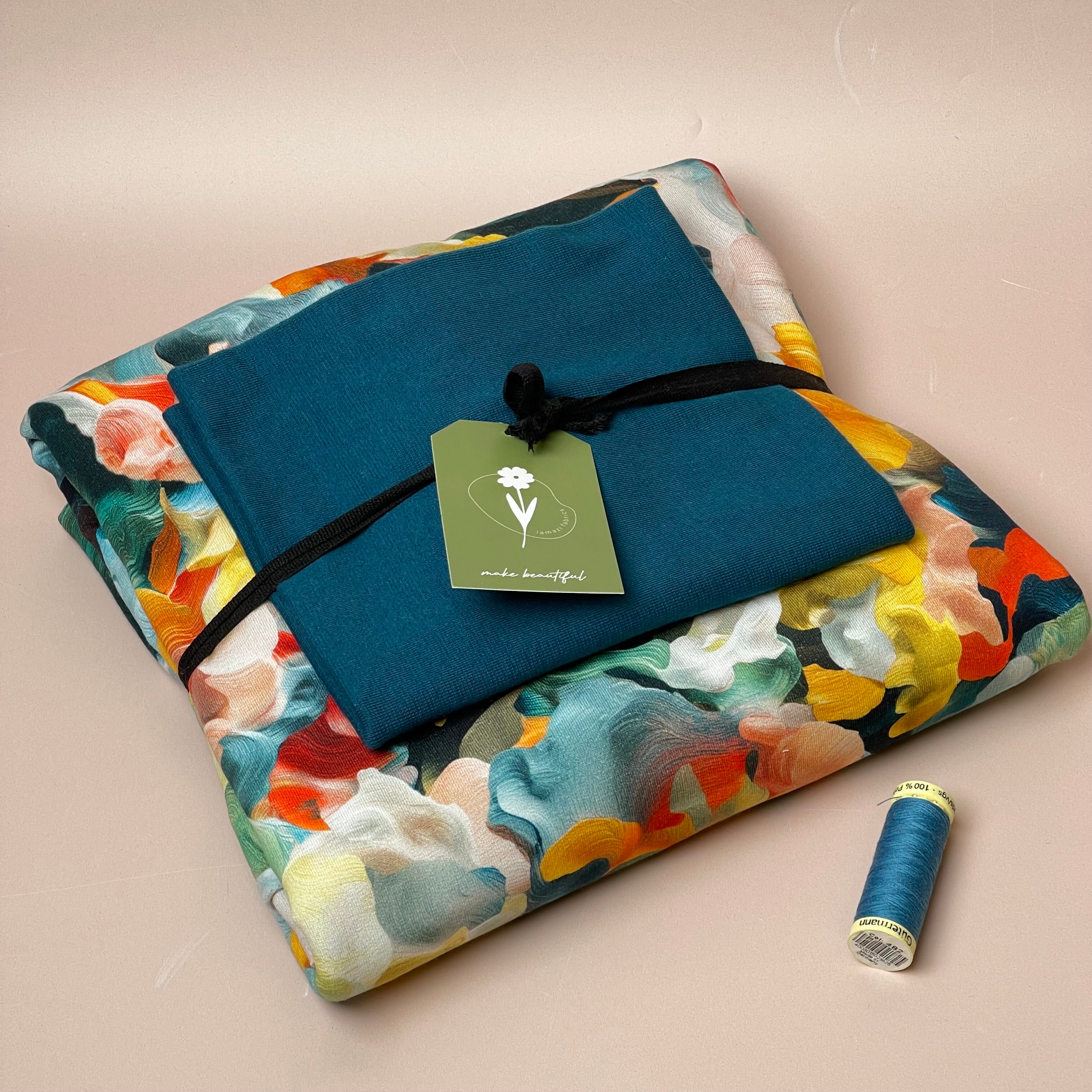 Colour Bundles - Paint Palette Cotton Sweatshirting & Ribbing