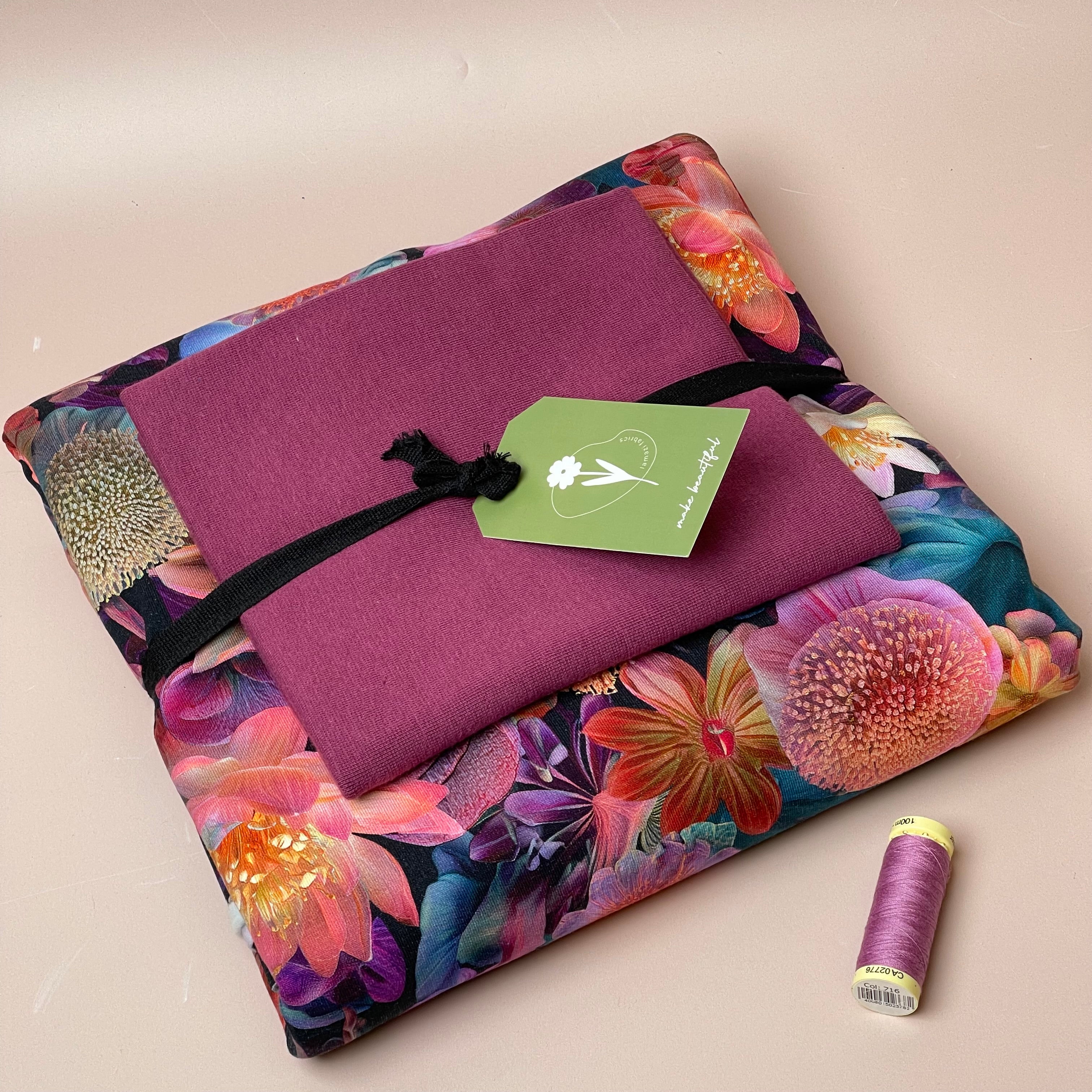 Colour Bundles - Water Lilies Cotton Sweatshirting & Ribbing