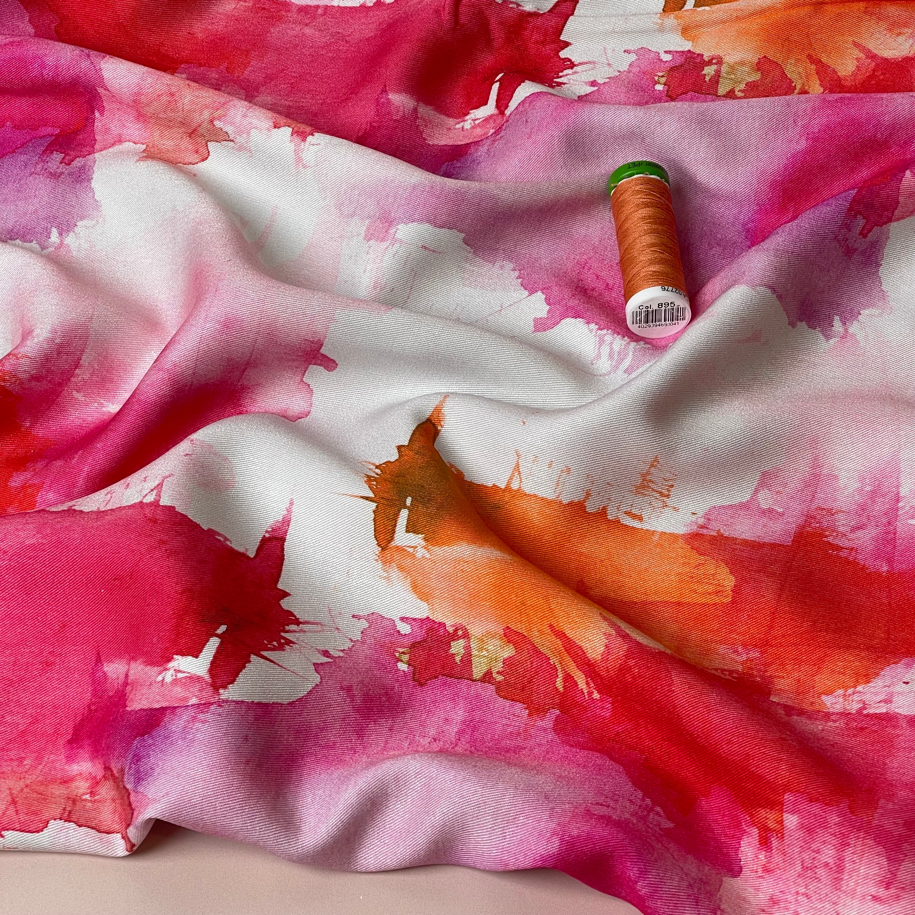 Light & Lush - Watercolour Paintwash Viscose Twill Fabric