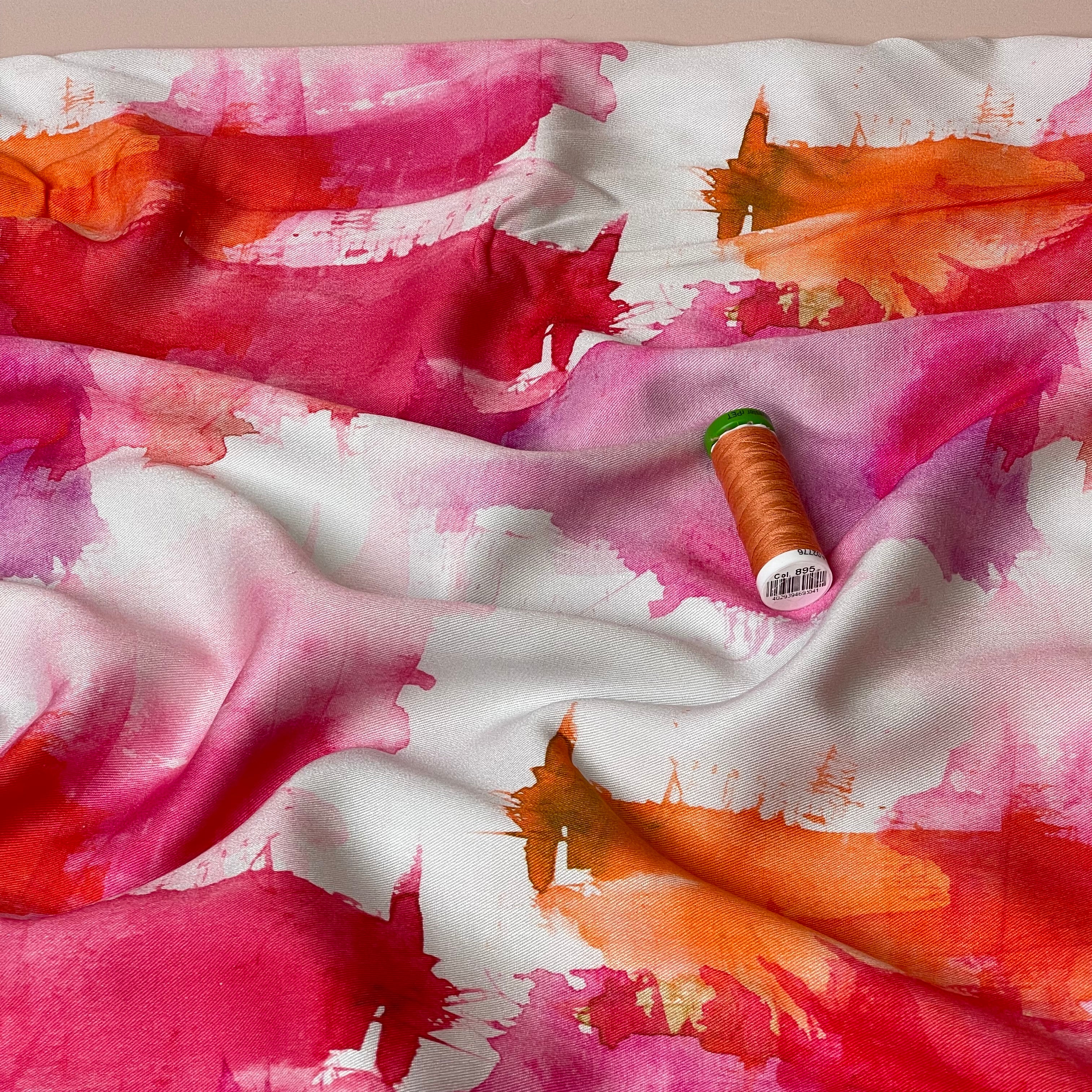 Light & Lush - Watercolour Paintwash Viscose Twill Fabric