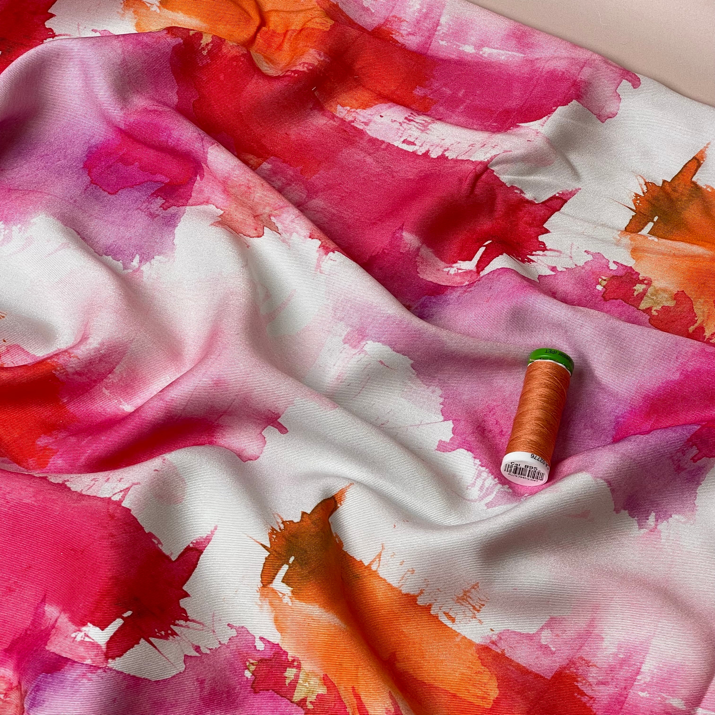 Light & Lush - Watercolour Paintwash Viscose Twill Fabric