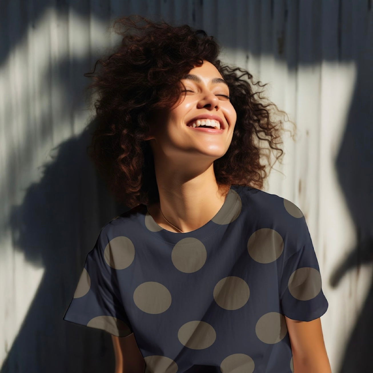 Light & Lush - Large Polka Dots in Dark Olive Viscose Twill Fabric