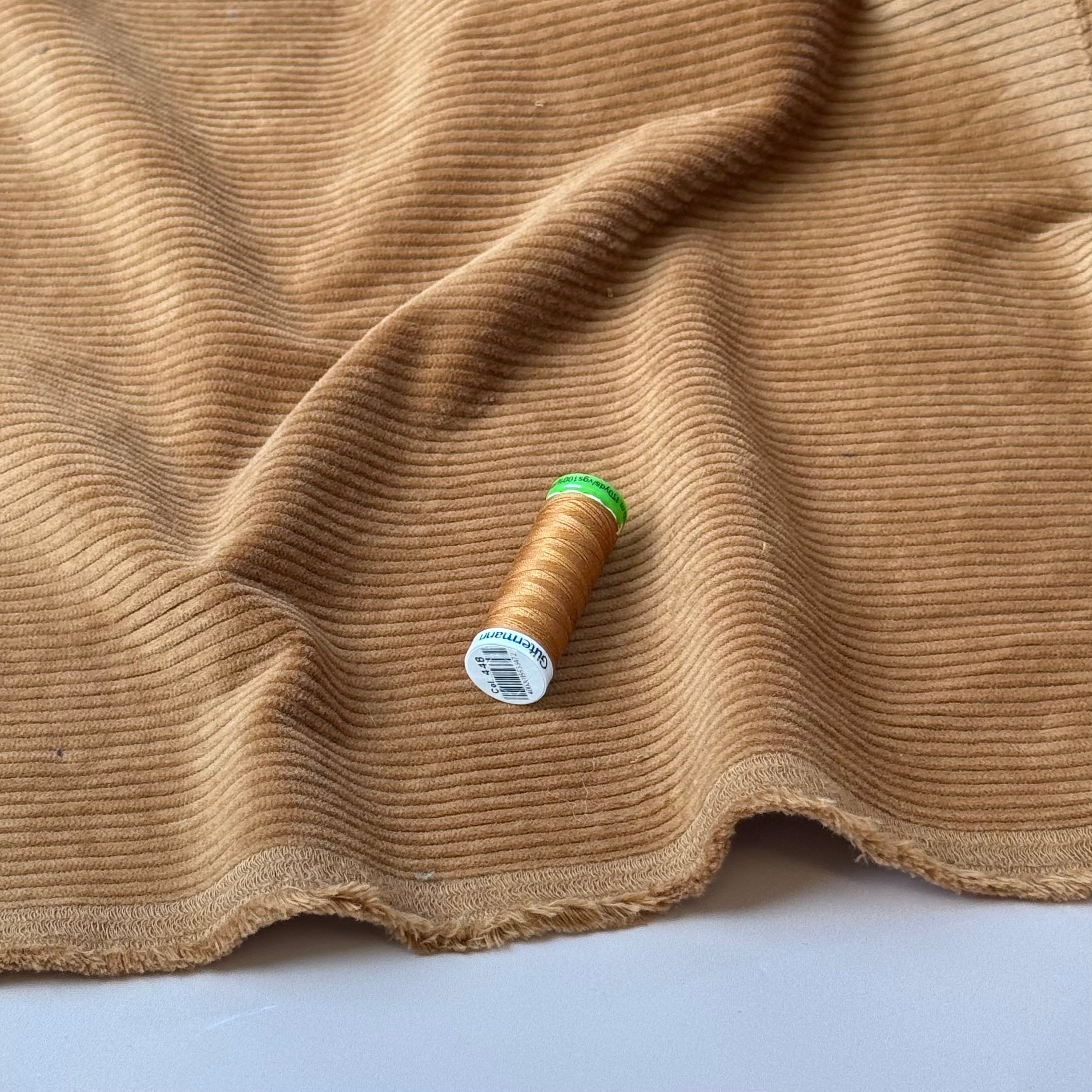 Stretch Washed Corduroy 4.5W in Camel