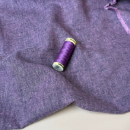 Yarn Dyed Melange Linen Cotton Fabric in Navy and Pink