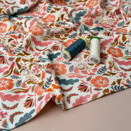 REMNANT 0.66 metres with fault (35cmx25cm hole in centre) - Autumn Serenity Cotton Jersey Fabric