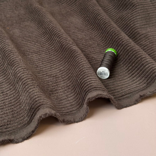 Pure Cotton Washed Corduroy 4.5W in Brown
