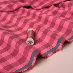 Yarn Dyed Watermelon Gingham Cotton Fabric