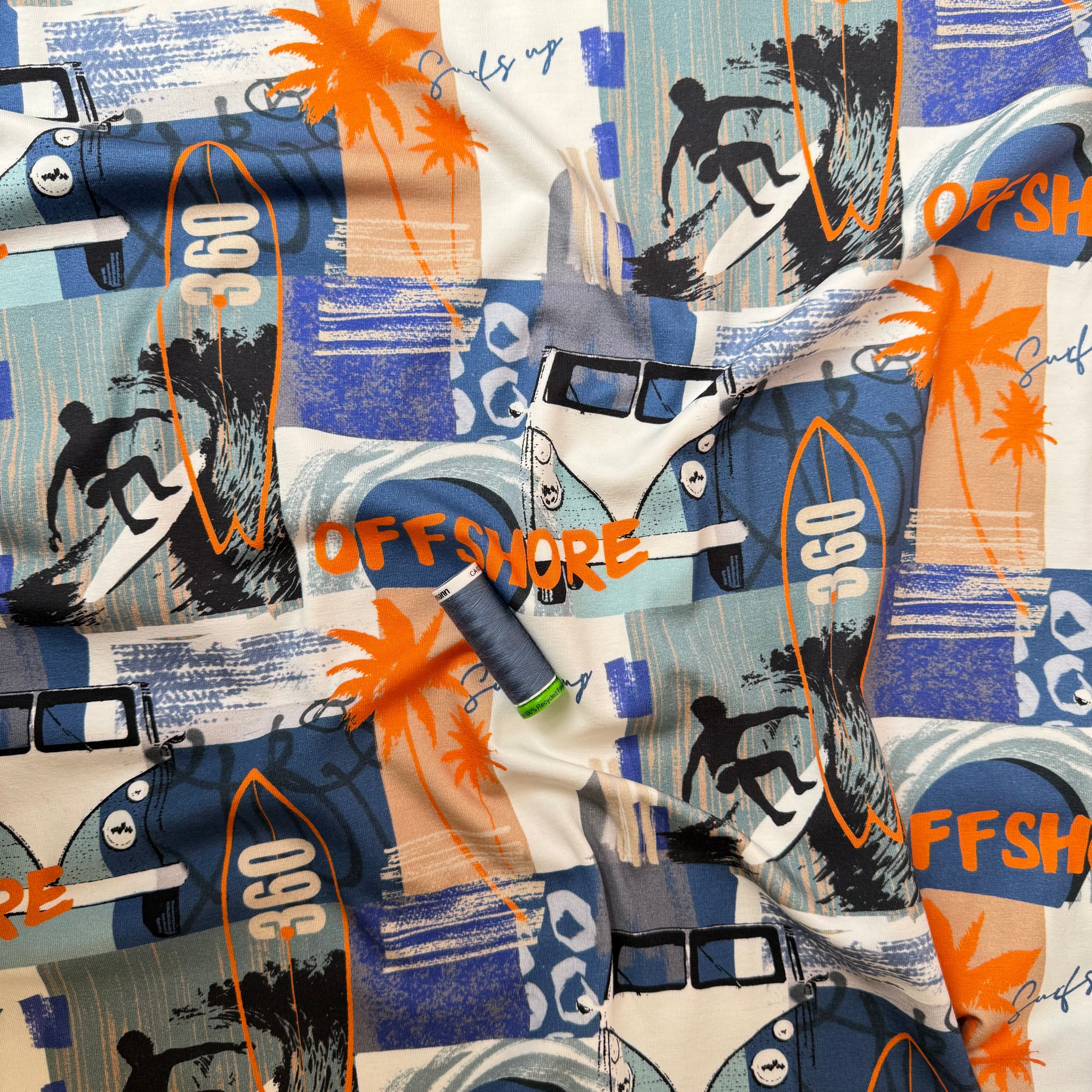 Graphic Surfers Cotton Jersey