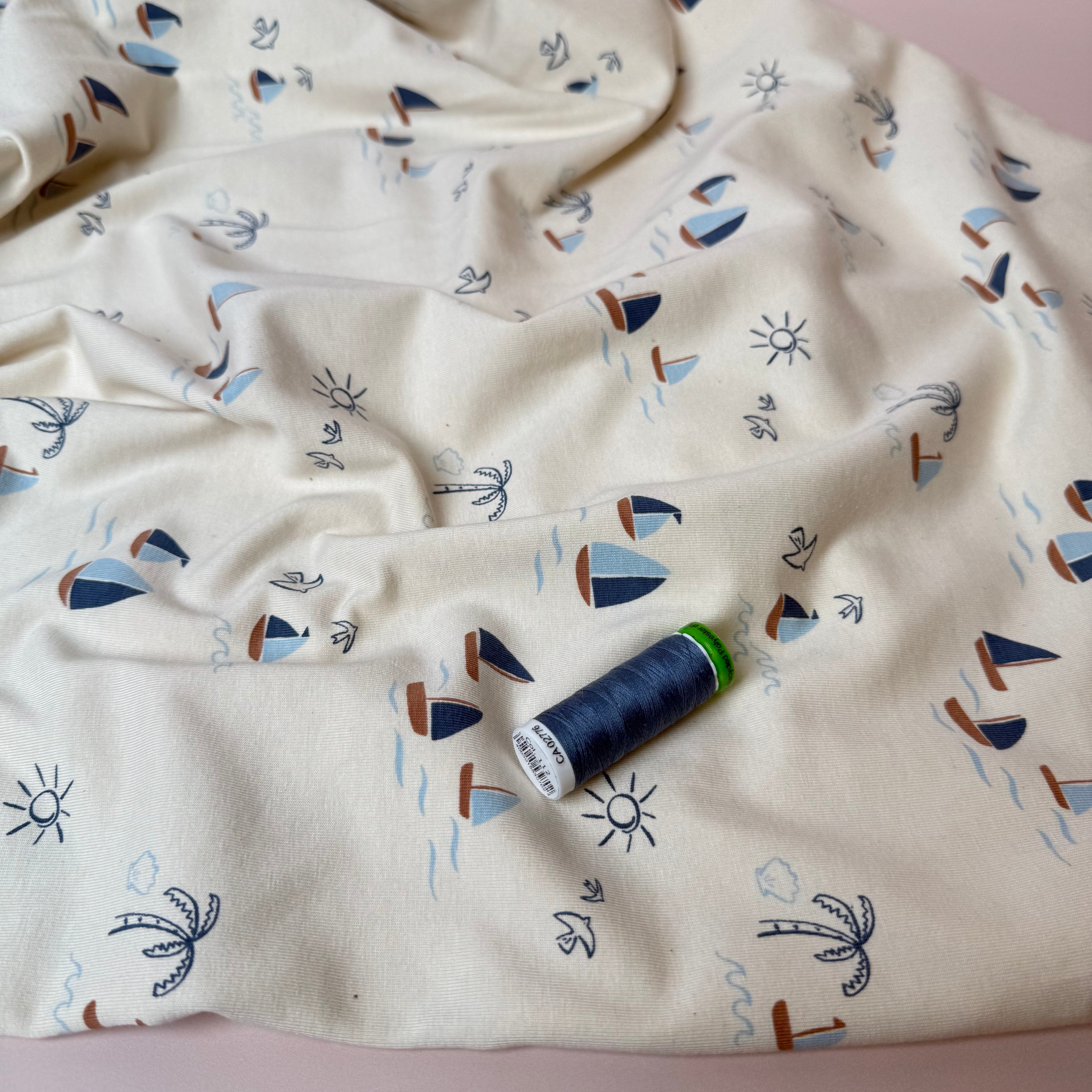 Island Boats Cotton GOTS Jersey