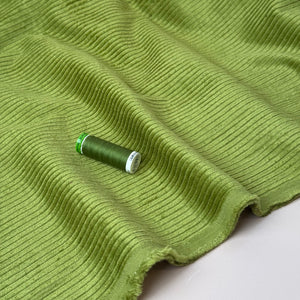 Pure Cotton Washed Corduroy 4.5W in Lime Green