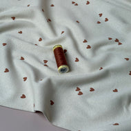 Hearts Natural Organic Cotton Ribbed Jersey