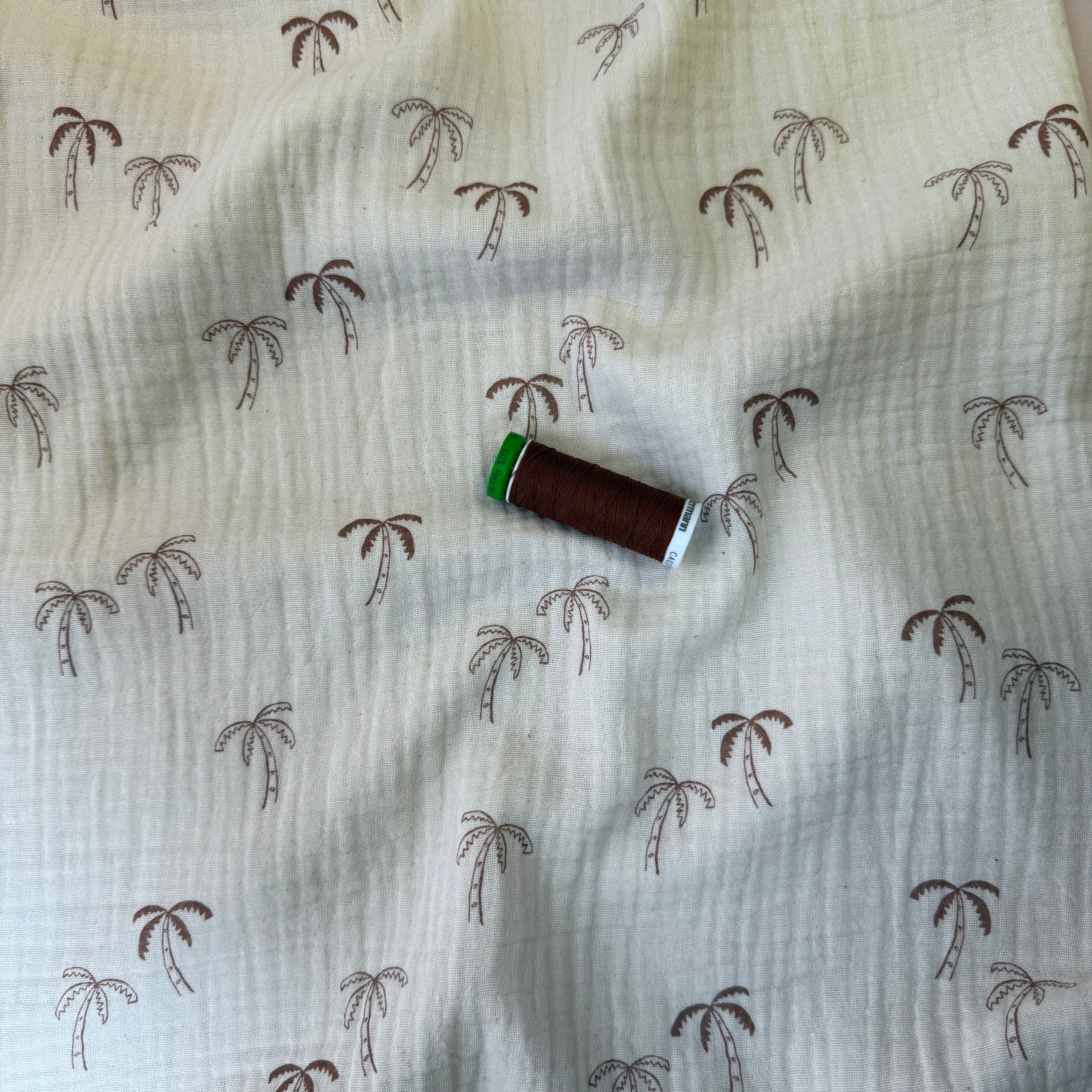 Palm Tree Cotton GOTS Double Gauze